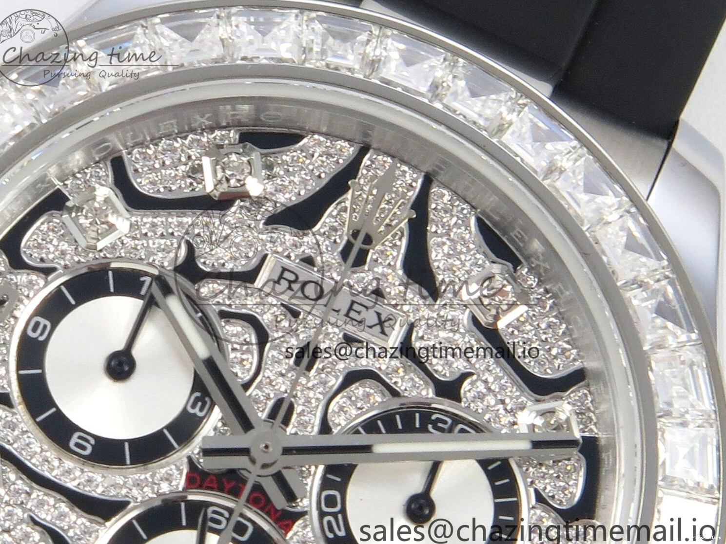 0207 Elegant Daytona 116589TBR ‘Eye Of The Tiger’ SS 3CF 1:1 Best Edition Tiger Diamonds Dial on Oysterflex Strap SH4130 V2 (Mod Version) 49